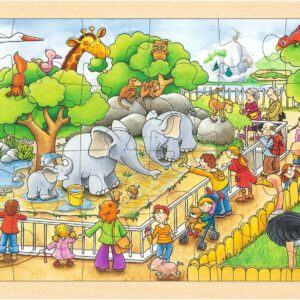 Puzzle 24 pièces en bois Zoo