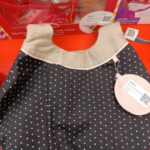 Sac noire à pois blancs