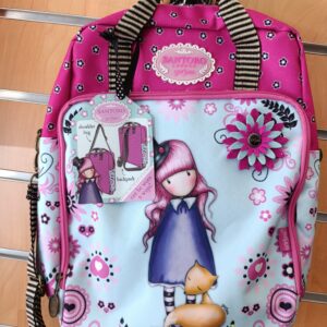 Sac à dos rose à fleurs