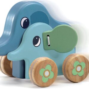 Jouet à pousser musical éléphant